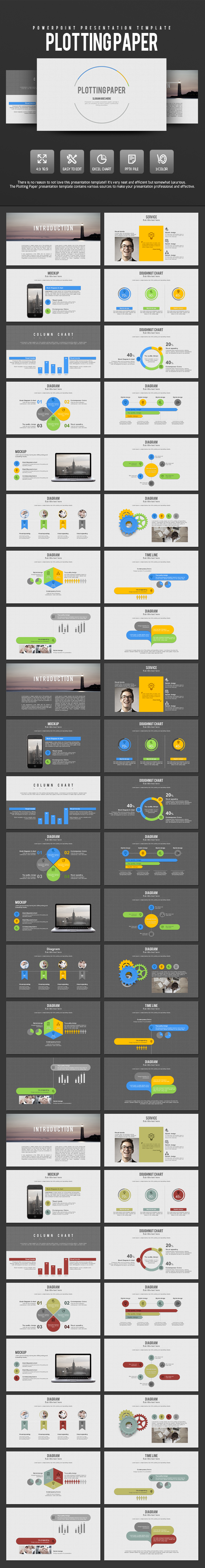 Plotting paper - PowerPoint Templates Presentation Templates