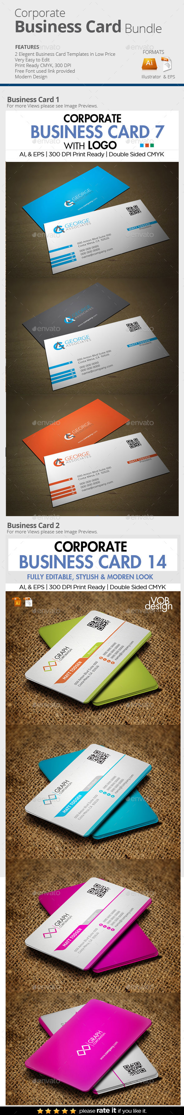 Business Card Bundle - Business Cards Print Templates