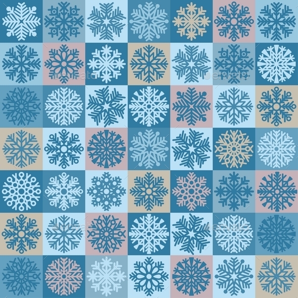 Snowflakes Seamless Pattern - Christmas Seasons/Holidays