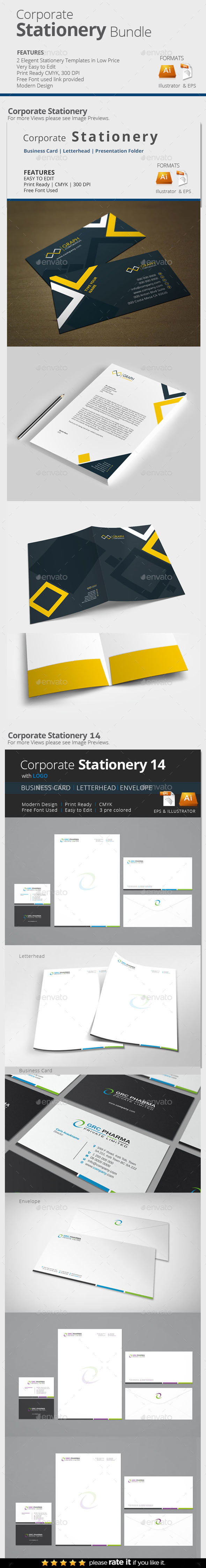 Corporate Stationery Bundle - Stationery Print Templates