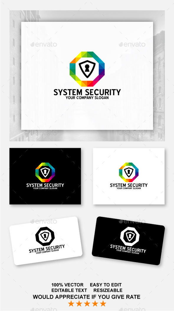 System Security - Abstract Logo Templates