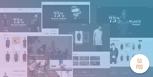 Quato - Fashion eCommerce PSD Template - Fashion Retail