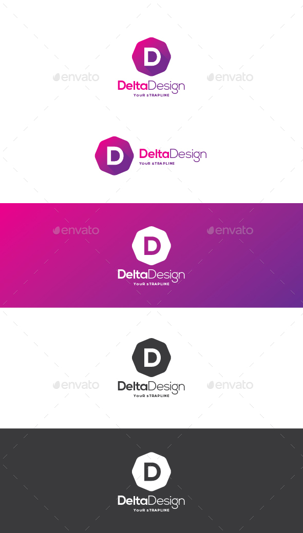 Delta Design Letter D Logo - Letters Logo Templates