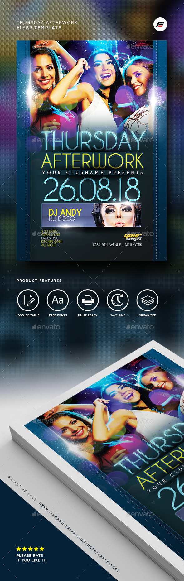 Thursday Afterwork Flyer Template - Events Flyers