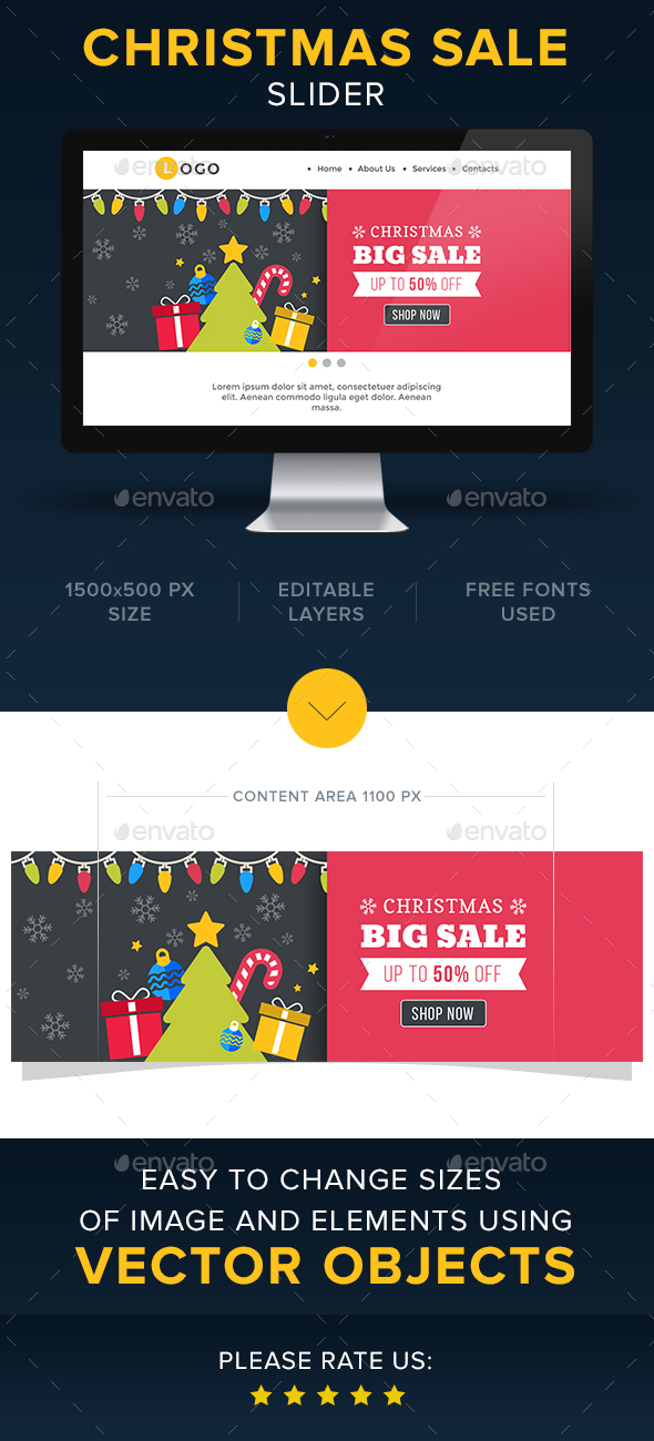 Christmas Sale Slider - Sliders & Features Web Elements