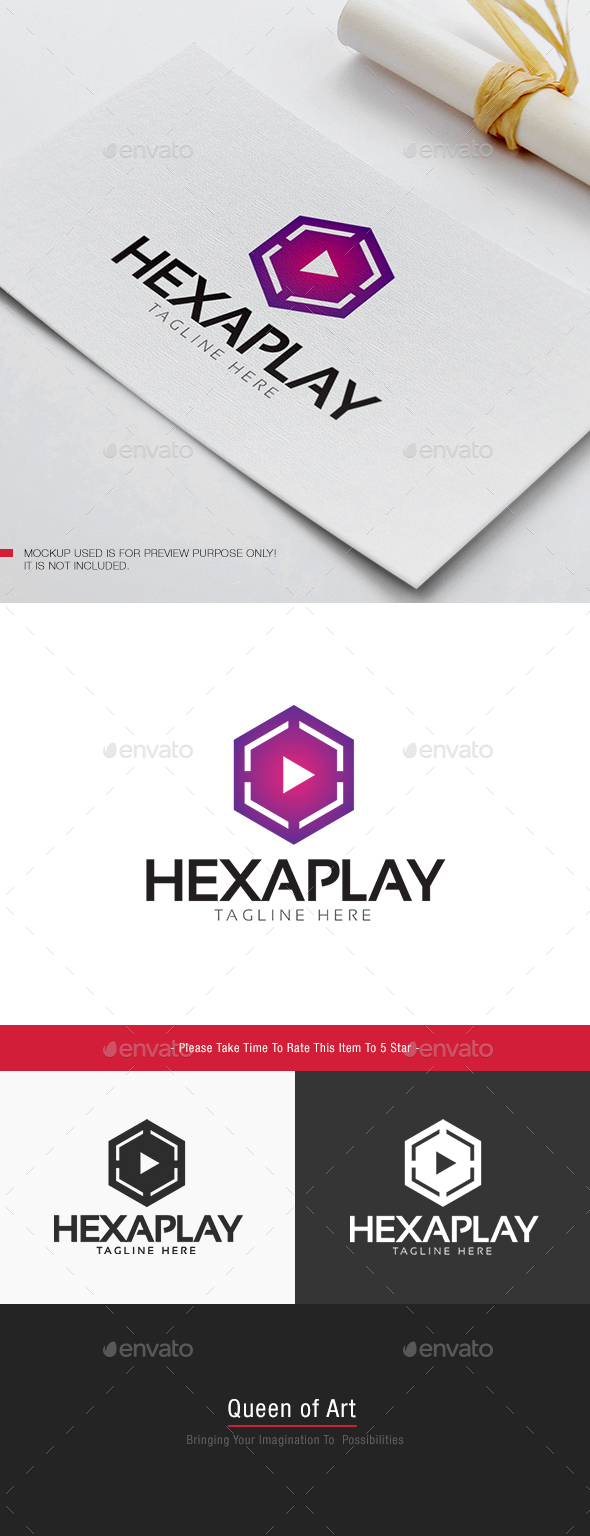Hexa Play Logo - Objects Logo Templates