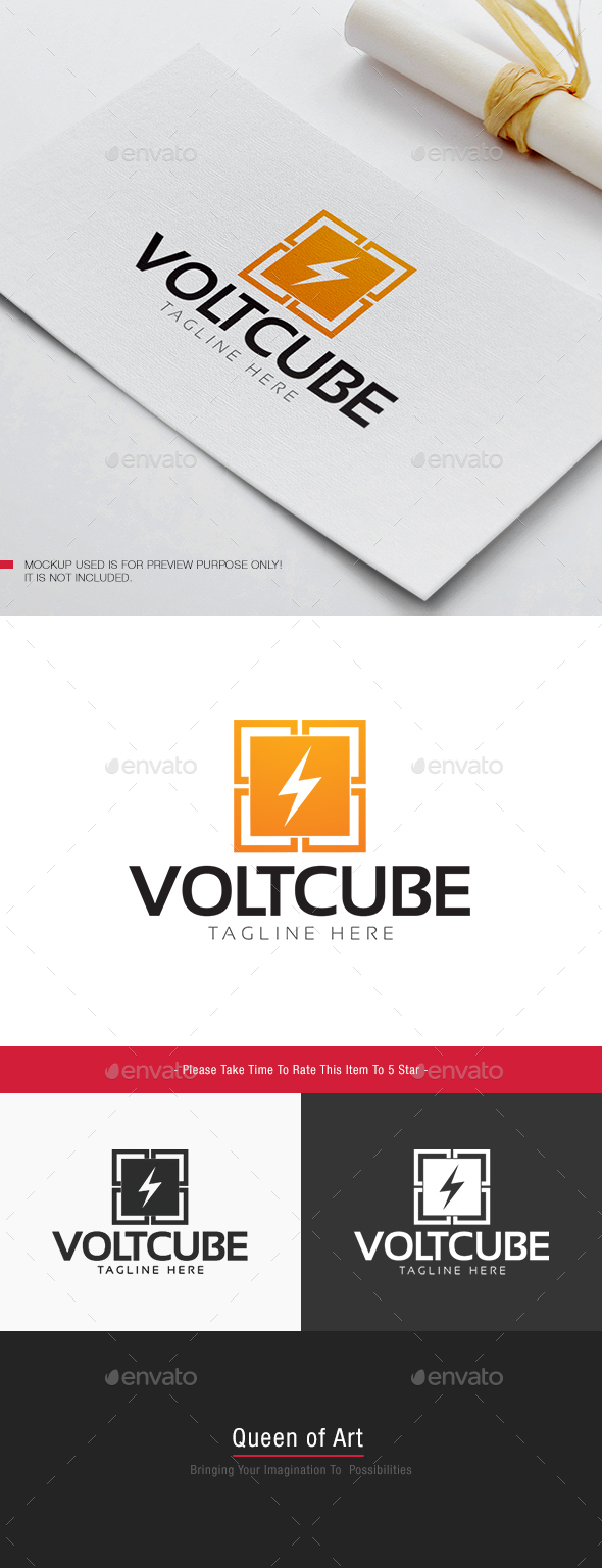 Volt Cube Logo - Objects Logo Templates