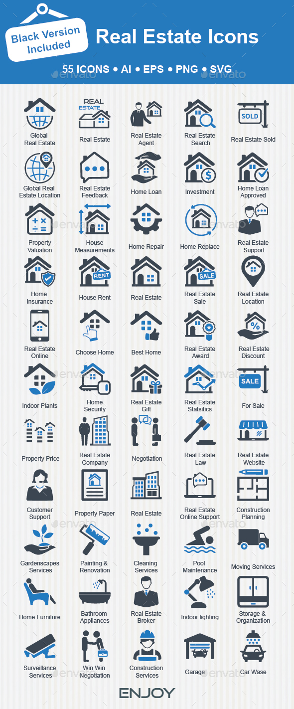 Real Estate Icons - Business Icons