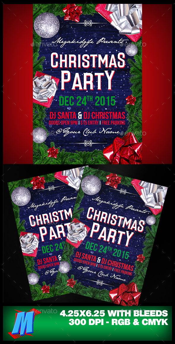 Christmas Party Flyer Template - Clubs & Parties Events