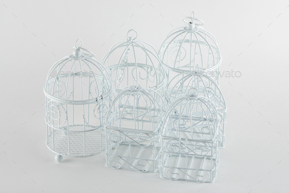 Decorative white cages