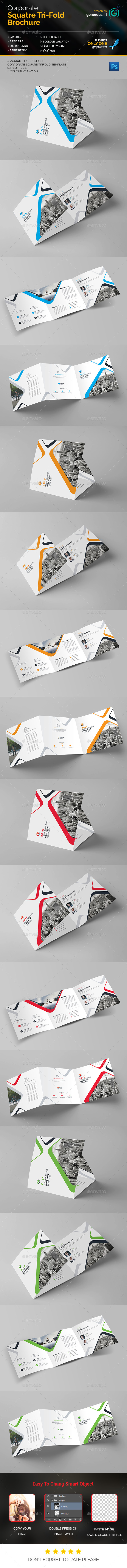 Square Tri-Fold Brochure - Corporate Brochures