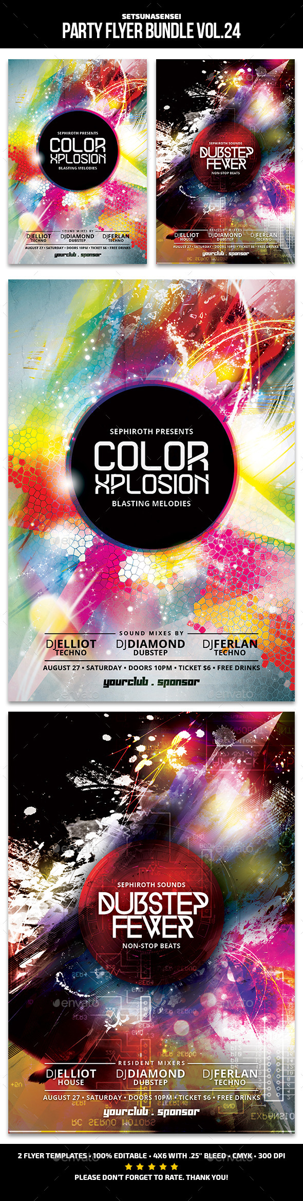 Party Flyer Bundle Vol. 24 - Clubs & Parties Events