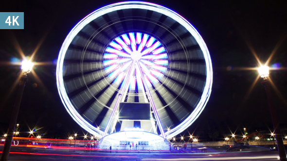 Paris Ferris Wheel by Night