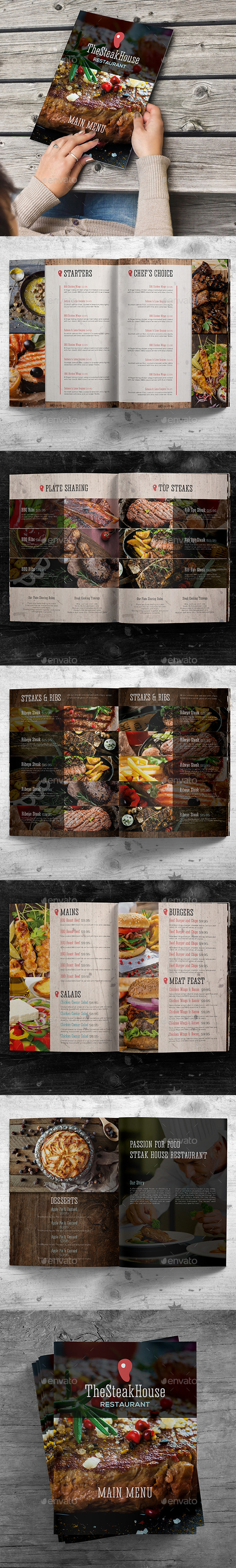 Rustic Main Menu Template - Restaurant Flyers