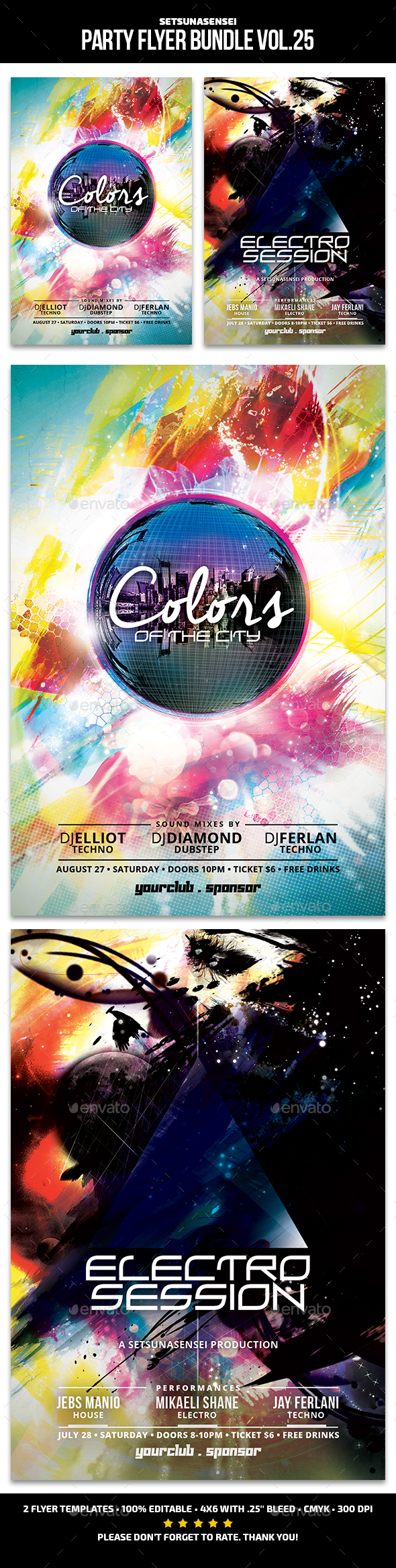Party Flyer Bundle Vol. 25 - Clubs & Parties Events
