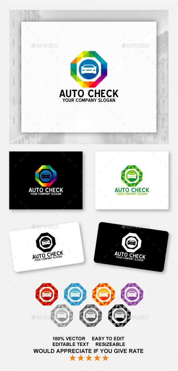 Auto Check Car Logo - Objects Logo Templates