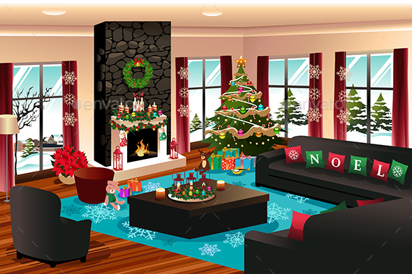 House with Christmas Decoration - Christmas Seasons/Holidays
