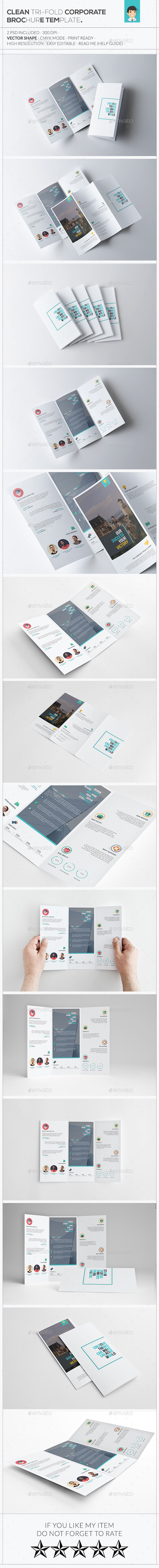 Corporate Tri-fold Brochure Template - Corporate Brochures