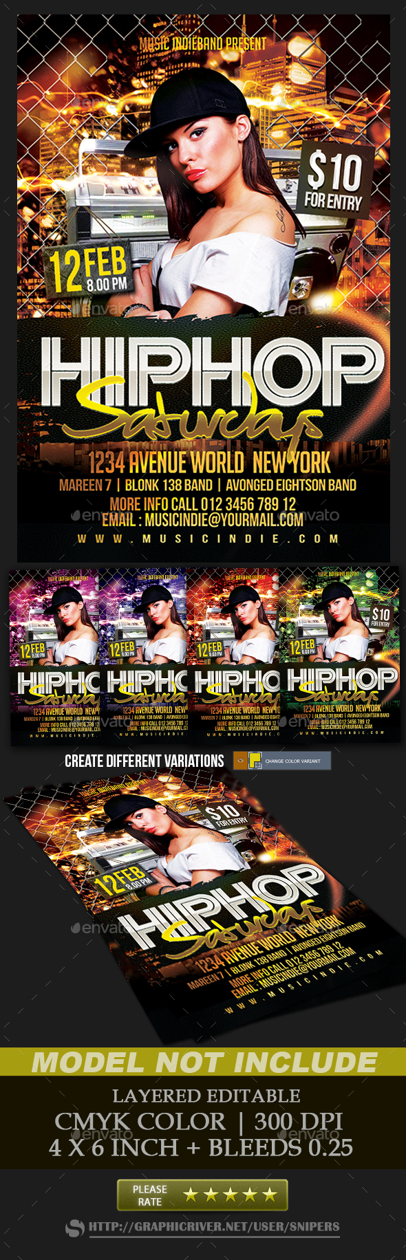 Hip Hop Saturday - Events Flyers