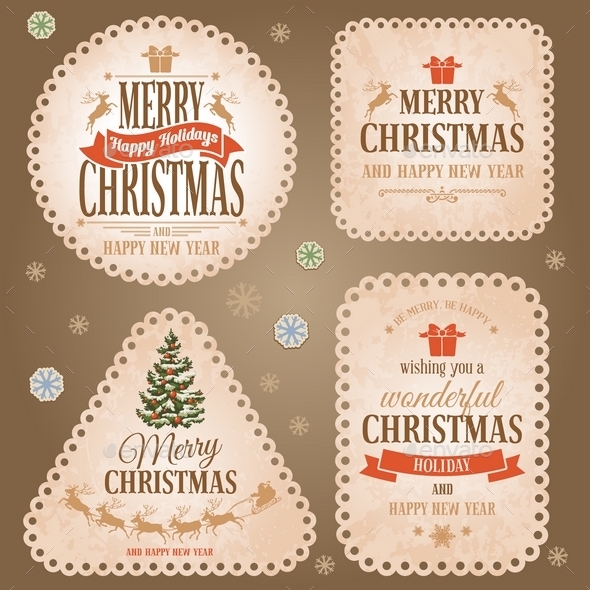 Christmas Labels Set - Christmas Seasons/Holidays