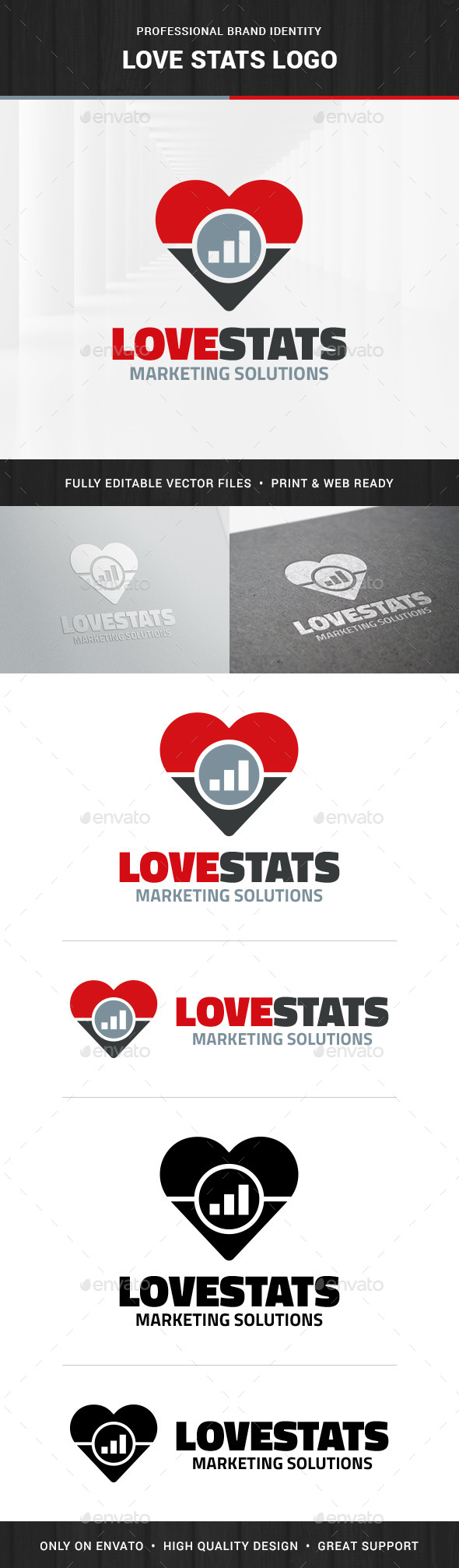 Love Stats Logo Template - Symbols Logo Templates