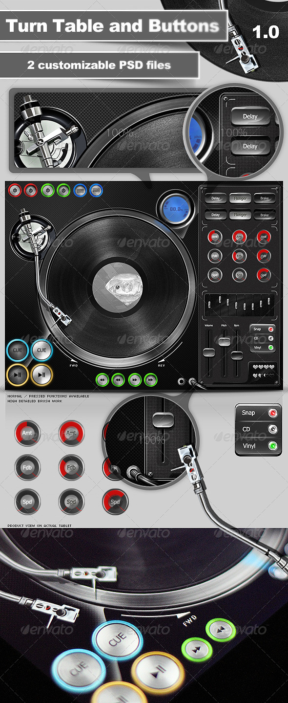 Turntable and Buttons