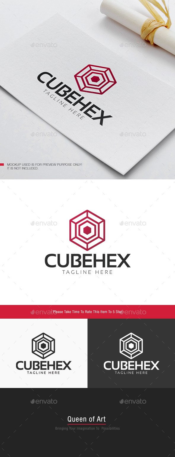 Cube Hex Logo - Objects Logo Templates