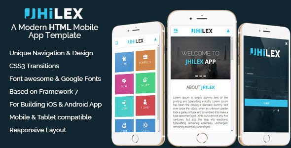 Mobile App Html Template Jhilex By Bootxperts Themeforest