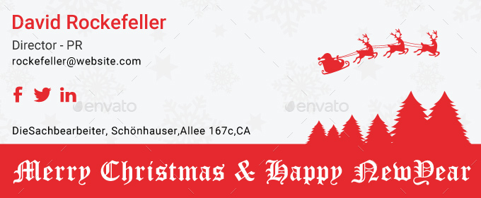 Christmas Greetings Email Signature