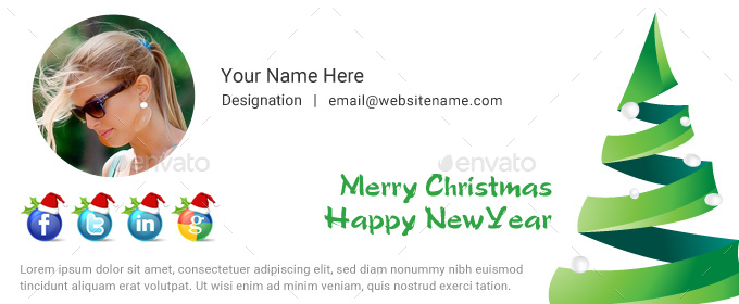 Christmas Email Signature PSD by dotgains  GraphicRiver