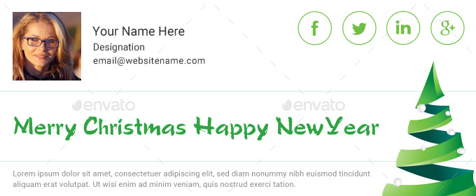 Christmas Email Signature PSD by dotgains | GraphicRiver