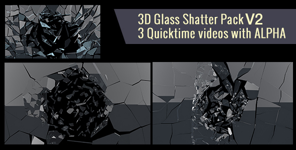 3D Glass Shatter Pack V2