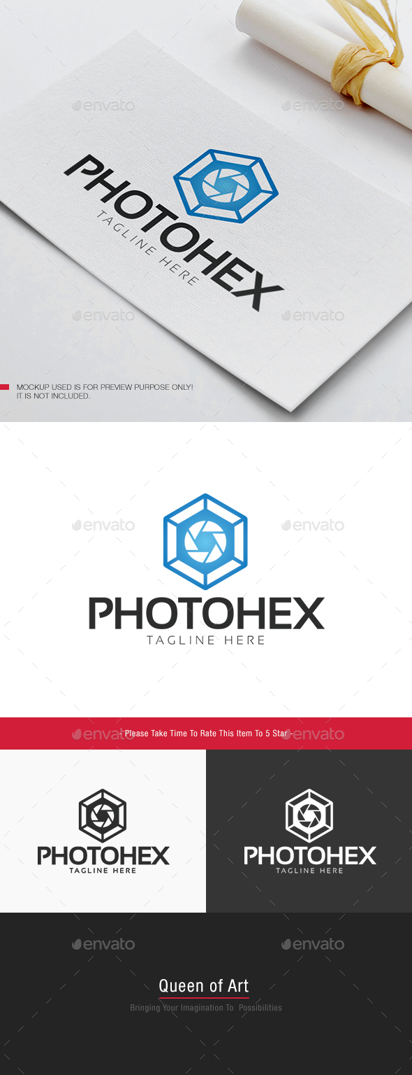 Photo Hex Logo - Objects Logo Templates