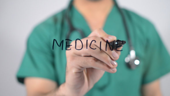 Medicine, Writing on Transparent Screen alt