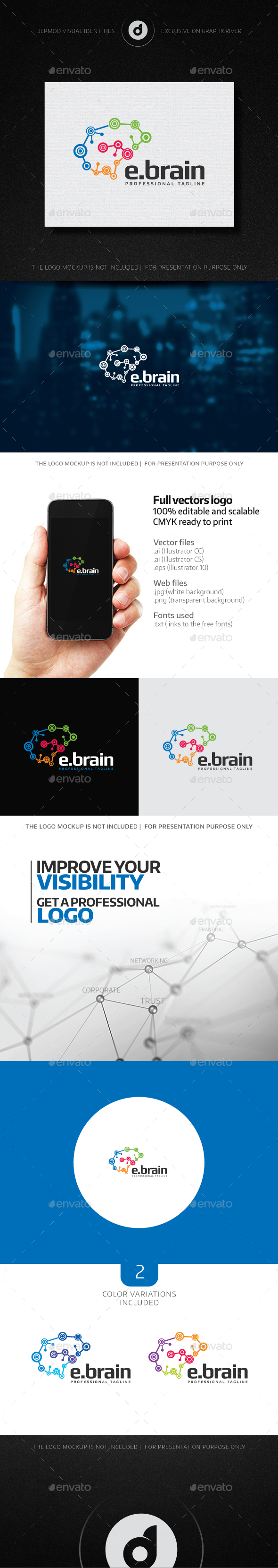e-Brain Logo - Humans Logo Templates