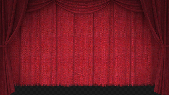 Realistic Red Vertical Curtain
