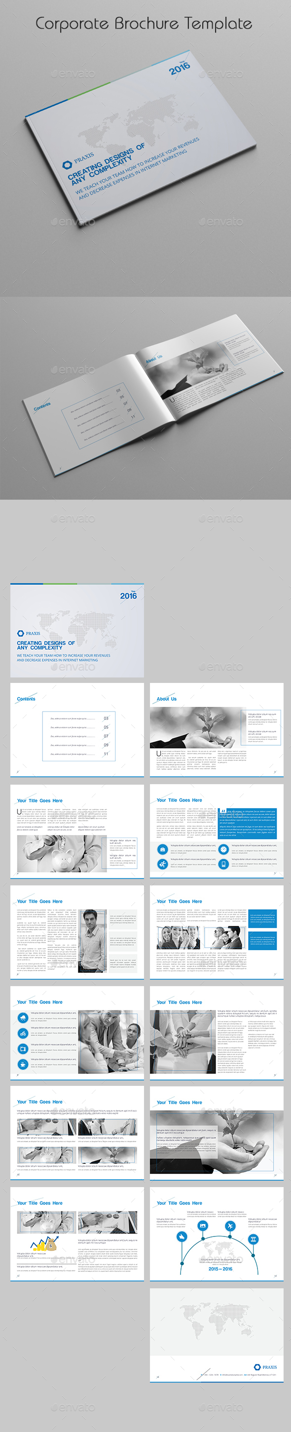 Corporate Brochure Template - Corporate Business Cards