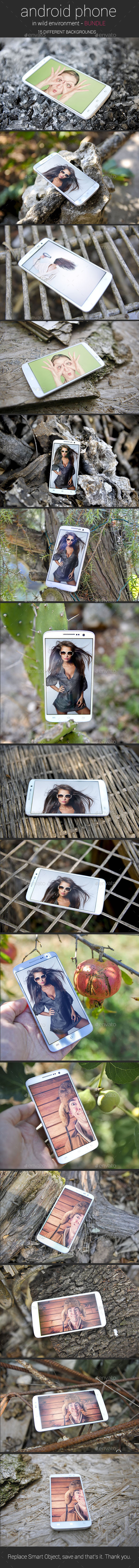 Android Phone in Wild Environment Bundle - Mobile Displays