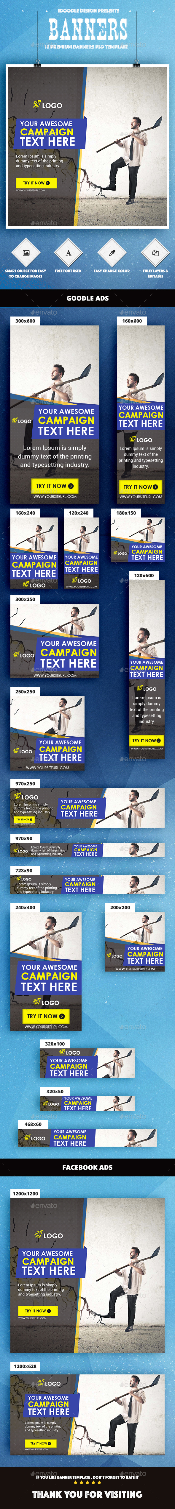 Multipurpose Banners Ad - Banners & Ads Web Elements