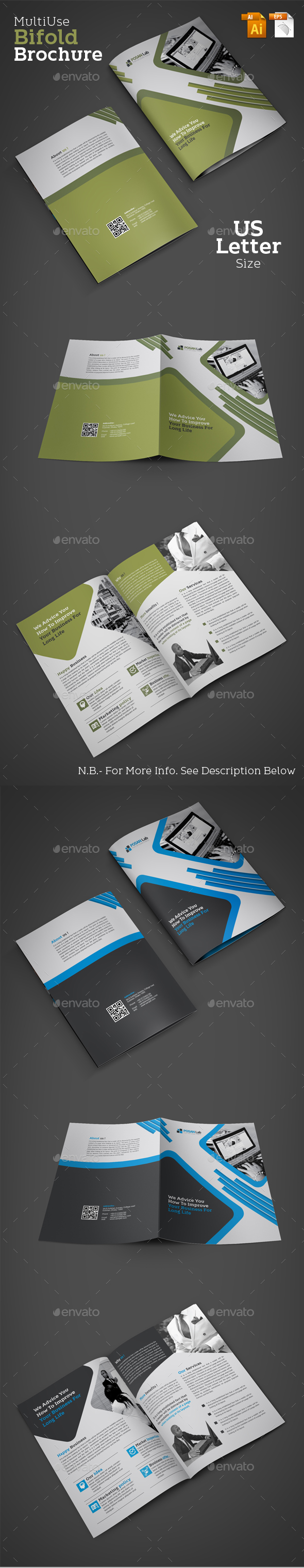 Bifold Corporate Brochure - Brochures Print Templates