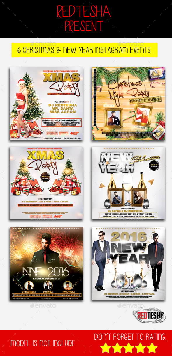 Christmas & New Year Instagram Banner - Banners & Ads Web Elements