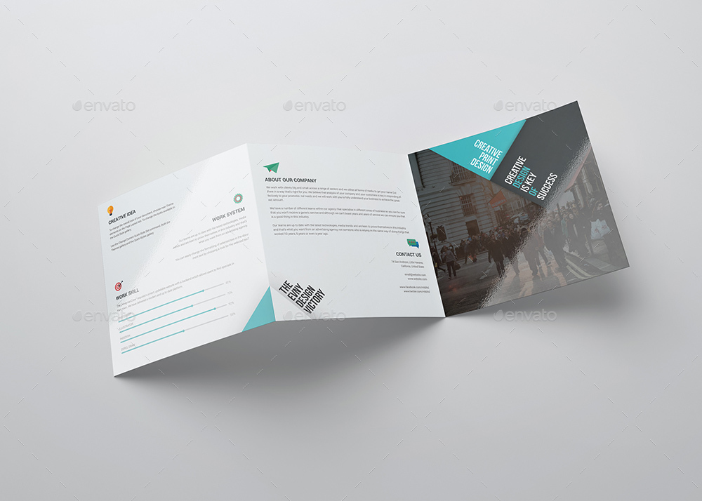 square tri fold brochure template by evny graphicriver trifold mockup