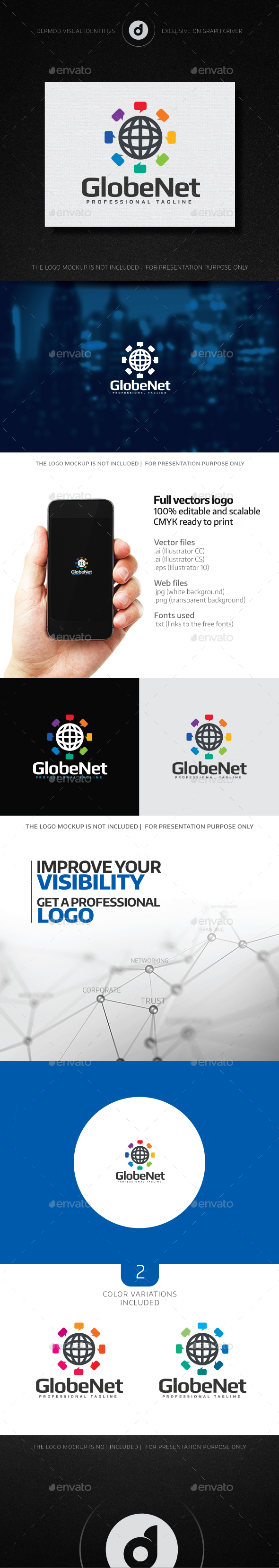 GlobeNet Logo - Symbols Logo Templates