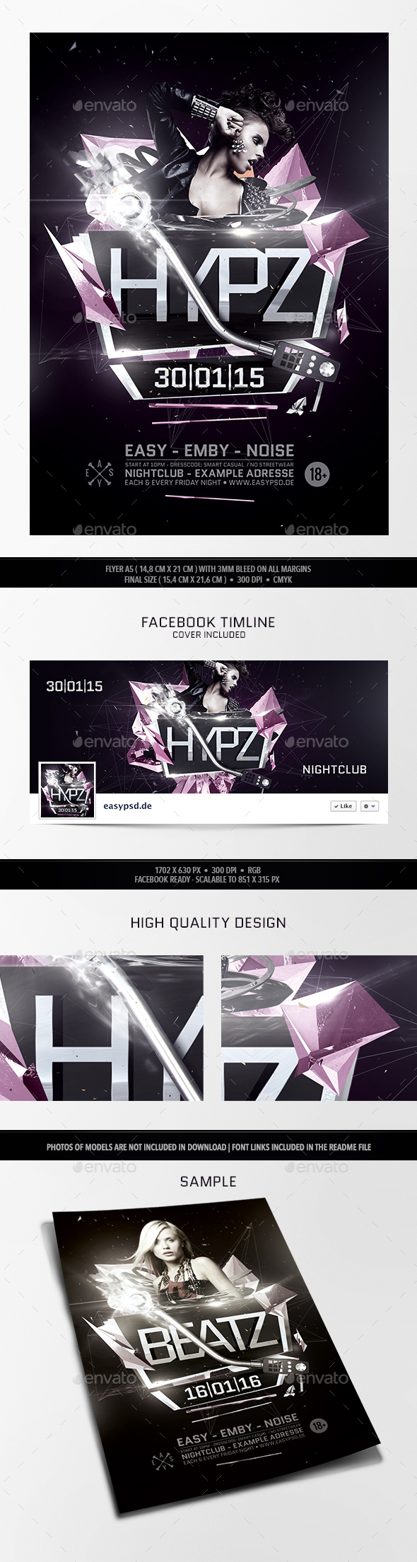 Hypz Flyer Template - Clubs & Parties Events