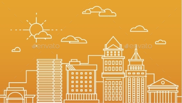 Big City Business Center Skyscrapers Megapolis - Buildings Objects