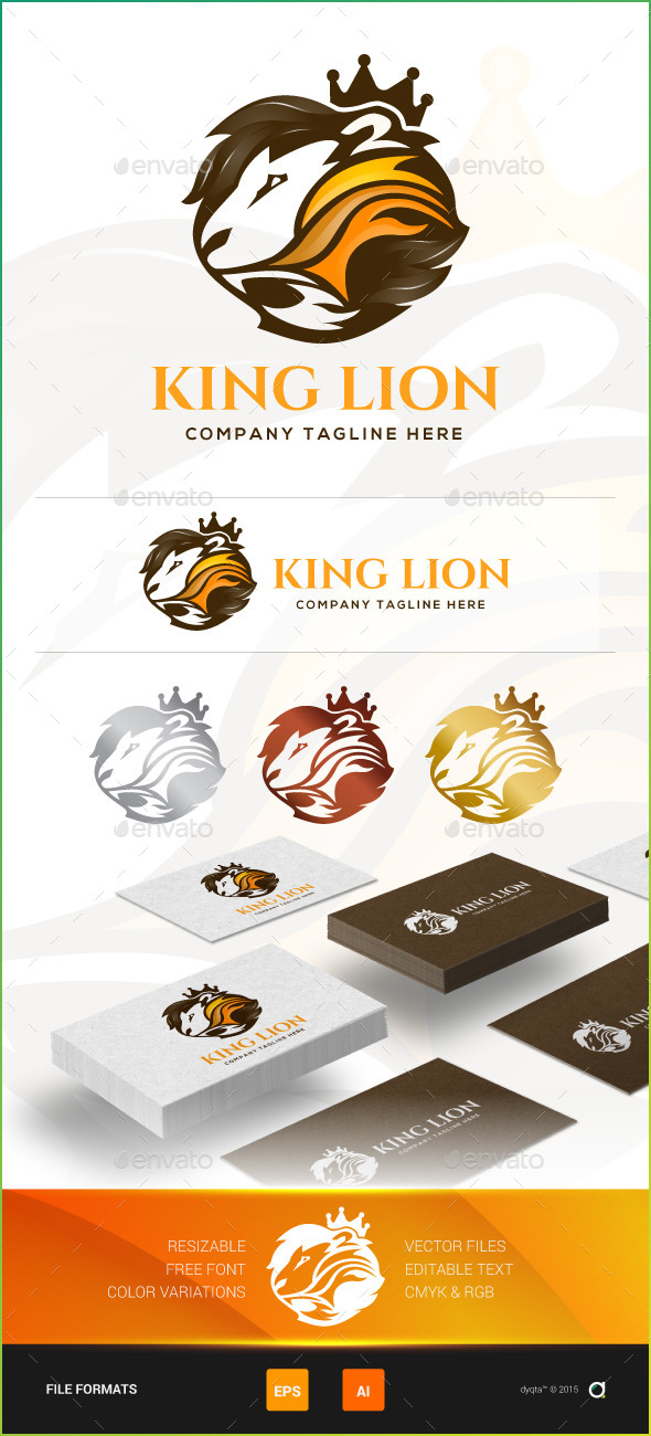 King Lion Logo Template - Animals Logo Templates