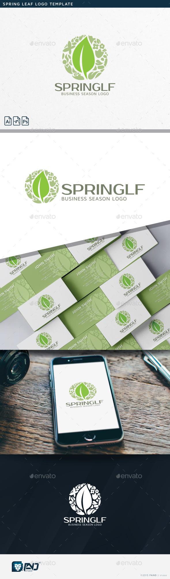 Spring Leaf - Nature Logo Templates