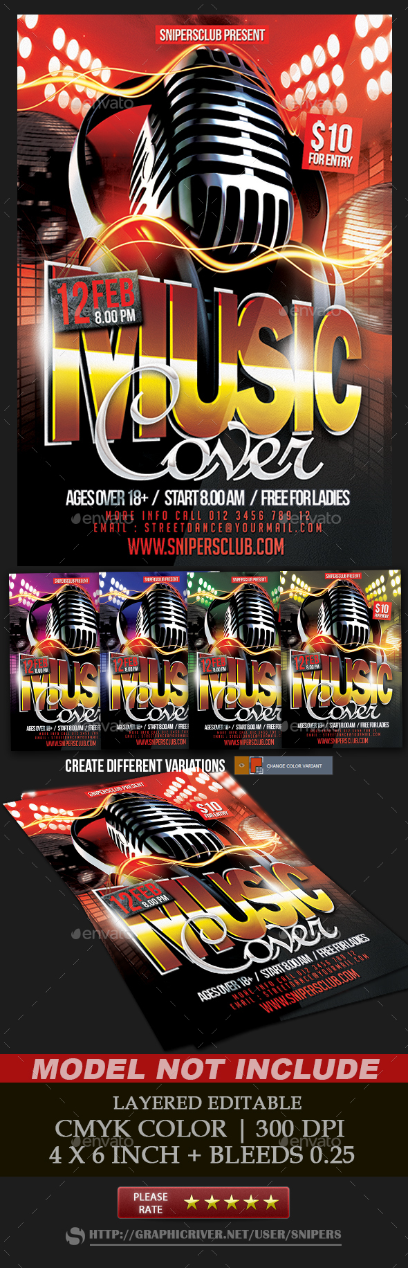 Music Cover Flyer - Events Flyers