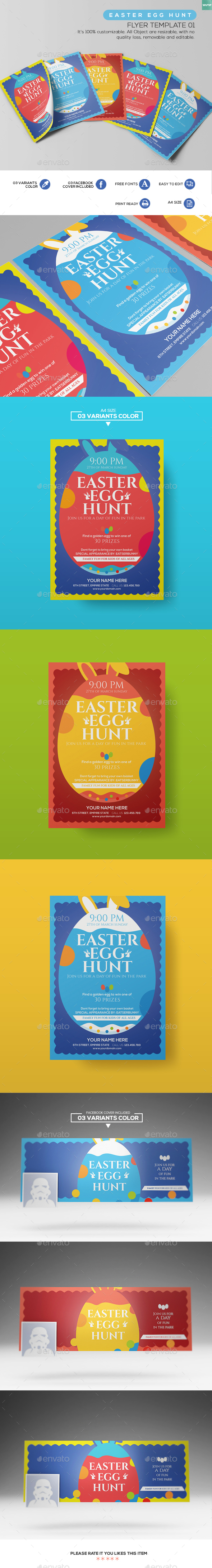 Easter Egg Hunt - Flyer Template 01 - Holidays Events