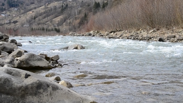 Cheremosh River In Verkhovyna, Ukraine